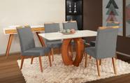 Mesa de jantar + 6 cadeiras Paris Tampo Atenas 160 cm A 03