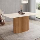 Mesa de Jantar 6 Lugares 160cm Clarice Nature/Off H02 - Mpozenato