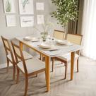 Mesa de Jantar 6 Lugares 160cm com Tampo MDF e Vidro Tangará CabeCasa MadeiraOriginals Mesa de Jantar 6 Lugares 160cm com Tampo MDF e Vidro Tangará CabeCasa MadeiraOriginals