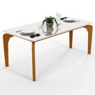 Mesa De Jantar 6 Lugares 160Cm Tampo Off White Nature Mesa De Jantar 6 Lugares 160Cm Tampo Off White Nature
