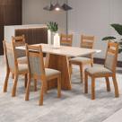 Mesa de Jantar 6 Lugares Click Mel/Blonde/Perola - Viero Móveis Mesa de Jantar 6 Lugares Click Mel/Blonde/Perola - Viero Móveis