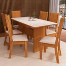 Mesa de Jantar 6 Lugares Corse Freijó/Off White - Pnr Móveis