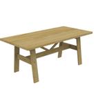 Mesa de Jantar 6 Lugares Madeira Maciça Farm Artemobili
