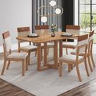 Mesa de Jantar 6 Lugares Natalí com Vidro Nature/Corano/Caramelo/Creme - Henn Mesa de Jantar 6 Lugares Natalí com Vidro Nature/Corano/Caramelo/Creme - Henn