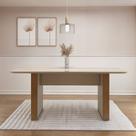 Mesa de Jantar 6 Lugares Retangular 160cm Tampo Vidro/MDF Julia