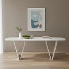 Mesa de Jantar 6 Lugares Retangular Tampo MDF Linha Lavanda