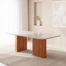 Mesa de Jantar 6 lugares Tampo de Vidro/MDF 180cm Retangular Ester Mesa de Jantar 6 lugares Tampo de Vidro/MDF 180cm Retangular Ester