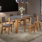 Mesa de Jantar 6 Lugares Virtus Mel/Cinza/V.grafite - Viero Móveis