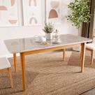 Mesa de Jantar 8 Lugares 210cm com Tampo MDF e Vidro Tangará CabeCasa MadeiraOriginals