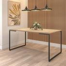 Mesa de Jantar 8 Lugares Industrial Espresso Móveis Marrom/Natura/Preto Mesa de Jantar 8 Lugares Industrial Espresso Móveis Marrom/Natura/Preto