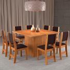 Mesa de Jantar 8 Lugares Lexa Mel/Veludo Barroco - Viero Móveis