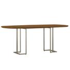 Mesa de Jantar 8 Lugares Retangular Orgânico 200cm Pés Industrial Alina N01 Cinamomo Champanhe - Lyam Decor