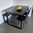 Mesa de Jantar 80x80cm Moderna e Compacta - Estilo Industrial com Metalon Reforçado