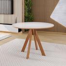 Mesa de jantar 90cm com Tampo Redondo Vidro Dallas Madetal Mesa de jantar 90cm com Tampo Redondo Vidro Dallas Madetal