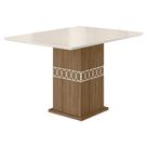 Mesa de Jantar 90cm Jade Carvalho Off White Poliman Mesa de Jantar 90cm Jade Carvalho Off White Poliman