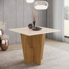 Mesa de Jantar 90x90cm Tampo MDF Canto Reto Vértice