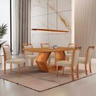 Mesa de Jantar Ane 180cm Tampo Laminado Barril com 6 Cadeiras Munique