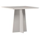 Mesa De Jantar Anitta 90x90 Cm Com Vidro Off White New Ceval Mesa De Jantar Anitta 90x90 Cm Com Vidro Off White New Ceval