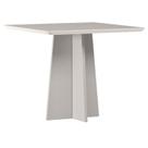 Mesa de Jantar Anitta 90X90 cm com Vidro Off White New Ceval Mesa de Jantar Anitta 90X90 cm com Vidro Off White New Ceval