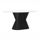 Mesa De Jantar Apollo Tampo Oval 160x90cm Preto-branco