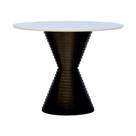 Mesa De Jantar Apollo Tampo Redondo 120 Preto-branco