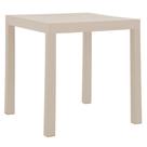 Mesa de Jantar Área Externa Quadrada Creta Pequena Fratini 72 cm (largura) em Polipropileno Nude
