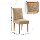 Mesa de Jantar Aspen 180cm Tampo BP Marmorizado Canto Reto 6 Cad Eloise Moderna Mobília