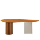 Mesa de Jantar Belle 180x100 Orgânica Cinamomo Off-White - Leifer