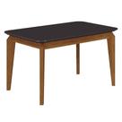 Mesa De Jantar Brenda 120x80 Com Vidro Freijó Chumbo Leifer Móveis