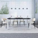 Mesa de Jantar Bronx U 160cm Est.Branca