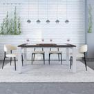 Mesa de Jantar Bronx U 160cm Est.Branca