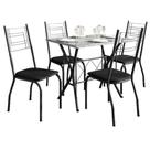 Mesa De Jantar Bruna 100x60 Cm Com Granito Ocre Itabira Com 4 Cadeiras 063 Preto Artefamol Mesa De Jantar Bruna 100x60 Cm Com Granito Ocre Itabira Com 4 Cadeiras 063 Preto Artefamol