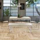 Mesa de Jantar C/01 Banco Tub 135cm Est.Branca