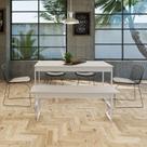 Mesa de Jantar C/01 Banco Tub 135cm Est.Branca