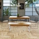 Mesa de Jantar C/01 Banco Tub 135cm Est.Branca