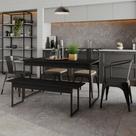 Mesa de Jantar com 1 Banco Estilo Industrial TUB