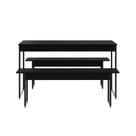 Mesa De Jantar Com 2 Bancos Estilo Industrial Tub Preto ônix /