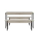 Mesa De Jantar Com 2 Bancos Estilo Industrial Tub Snow /