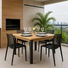 Mesa de Jantar com Pés em Madeira Estilo, Conforto e Durabilidade