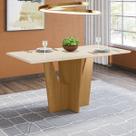 Mesa de Jantar com Tampo de Vidro 160cm Vértice Móveis Mesa de Jantar com Tampo de Vidro 160cm Vértice Móveis