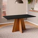Mesa de Jantar com Vidro 6 Lugares Multimóveis CR50249 Mesa de Jantar com Vidro 6 Lugares Multimóveis CR50249