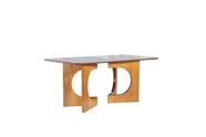 Mesa de Jantar com Vidro Laminada - Hamburgo- Art Salas