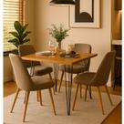 Mesa de Jantar Compacta e moderna 4 lugares Design Elegante e Espaço Aconchegante