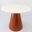 Mesa de Jantar Cone 120 cm Base Madeira Mogo Escuro
