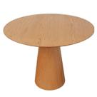 Mesa De Jantar Cone 140 Cm Base Madeira Freijó Tampo Freijó Marrom Mesa De Jantar Cone 140 Cm Base Madeira Freijó Tampo Freijó Marrom