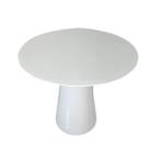 Mesa de Jantar Cone 150 cm tampo de vidro Laca Branca Mesa de Jantar Cone 150 cm tampo de vidro Laca Branca