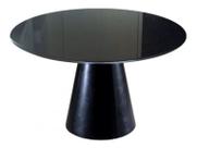 Mesa de Jantar Cone 80 cm Laqueada + Vidro 4 mm