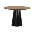 Mesa de Jantar Cone Base Preta Tampo Ø120cm Cinamomo