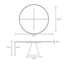 Mesa de Jantar Cone Cimento Rústico 140 cm Tampo Freijó Mesa de Jantar Cone Cimento Rústico 140 cm Tampo Freijó