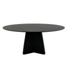 Mesa de Jantar Cone Lazo Oval 180x100 cm Tampo Ébano Base Ébano